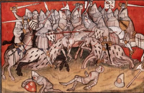 Bataille d'Auray - d'aprs la Chronique de Bertrand du Guesclin par Cuvelier